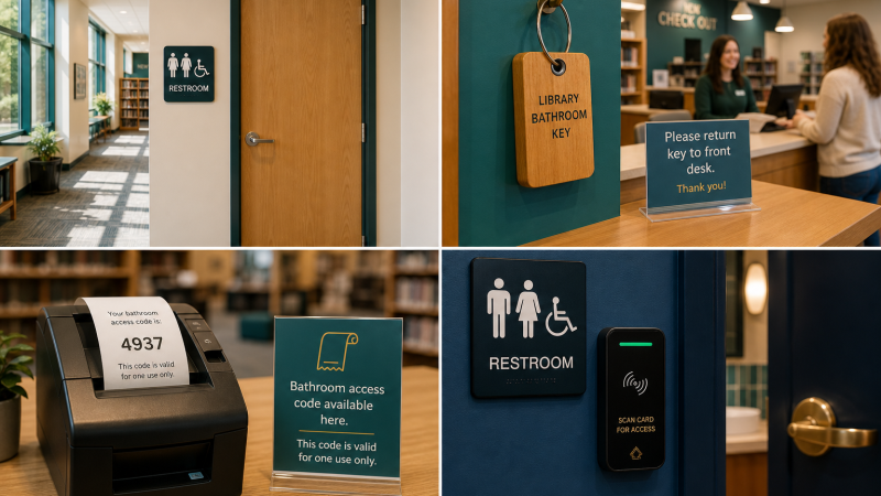 Library Bathroom Keys Tell You Everything About Where You Are
