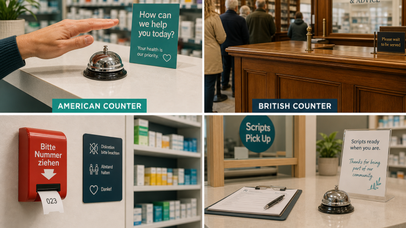 Pharmacy Counter Bells and What They Tell You About Patient Expectations Abroad