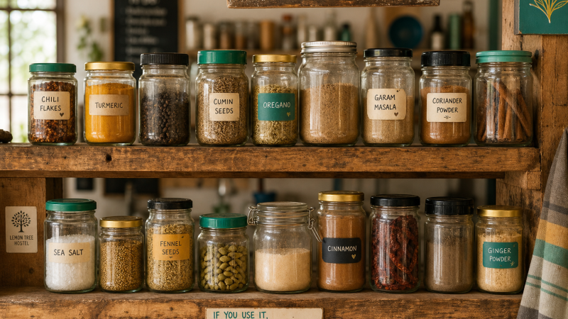 What Hostel Kitchen Spice Shelves Tell You About Backpacker Culture